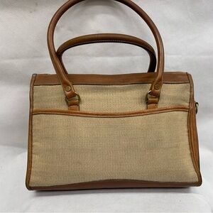 Dooney & Bourke Vintage Bridle Leather & Wool Green Label Bag